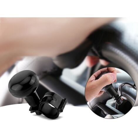 Eosnow Boule universelle noire de poignée de Spinner de bouton de volant de voiture robuste (1/5)
