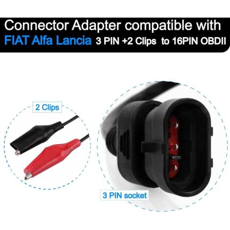 Câble Adaptateur OBD2 16 Vers 6 Broches – Pour Moto Injection – Diagnostic Facile, Plug & Play