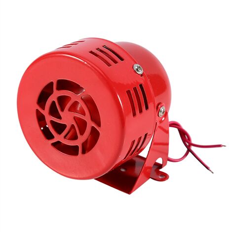 12V voiture électrique camion moto conduit Air Raid sirène klaxon alarme fort 50s rouge