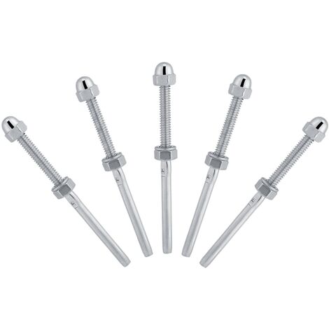 Lot de 10 goujons de tendeur fileté en acier inoxydable pour système de garde-corps de cble de 1/8" (1/5)