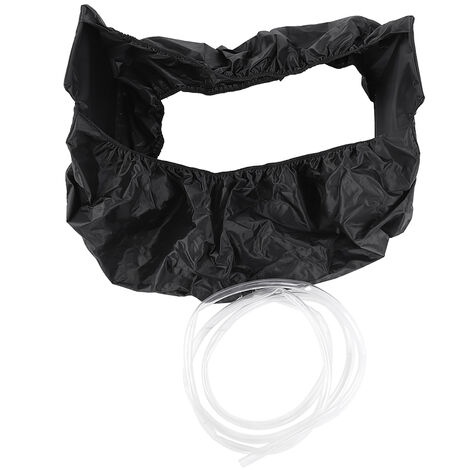 Sac de nettoyage de climatisation noir fixé au mur sac de protection propre pour lavage de la poussière étanche (1/5)