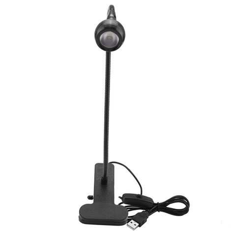 USB LED Table Light Mini Desk Night Lamp avec Clip pour Home Study Reading Noir Blanc (1/5)