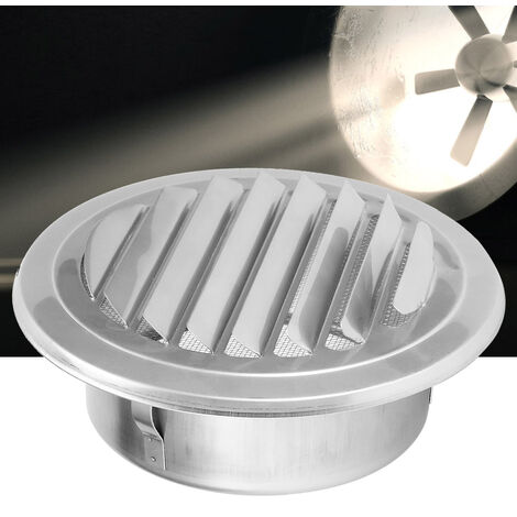Couvercle de tuyau de ventilation Grille plate Conduit Hotte d'aération  Acier inoxydable 304 Diamètre 125
