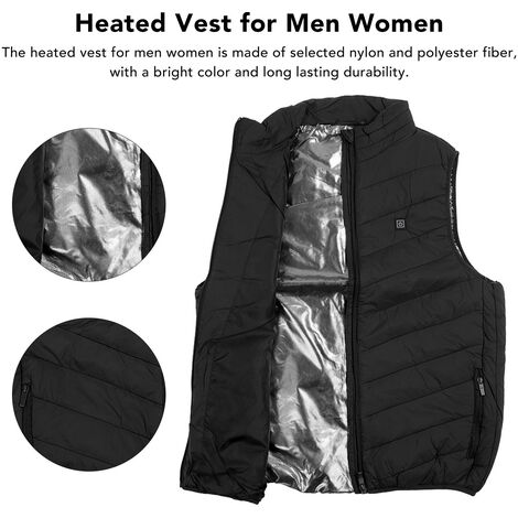 SJLERST Gilet Chauffant Hommes Femmes,Veste Chauffante USB Vêtements  Chauffants avec 17 Zones de Chauffé Gilet Chaud Lavable pour Hiver Moto