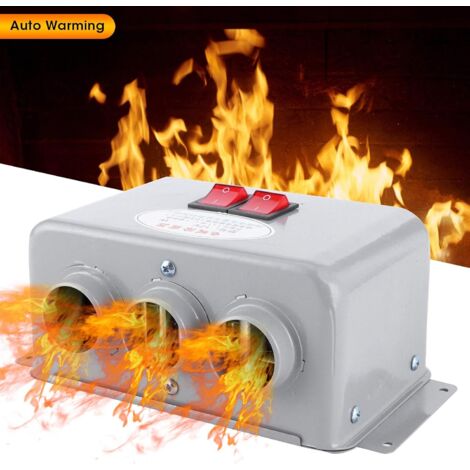 Chauffage De Voiture 12V 800W - Double Vitesse, 3 Sorties D'air, Dégivrage Rapide - Pour Batterie Directe (pas Allume-cigare)