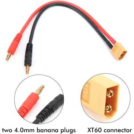 câble charge prises banane 4mm vers prise XT60 pour batterie RC