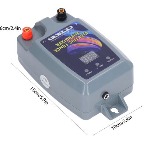 SJLERST Kit de clôture électrique, 5km Clôture électrique pour bétail, animaux, électrificateur de clôture, haute puissance, 3 modes d'alimentation pour élevage de volailles