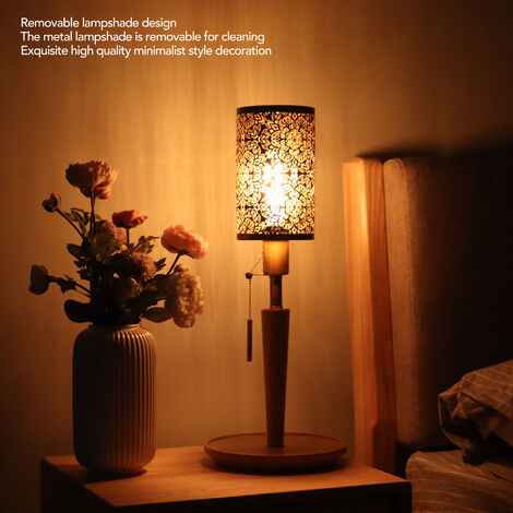 SJLERST Abat-Jour en Métal, Abat-Jour Sculpture Creuse en Métal Motif Circulaire Cylindrique E27 E26 Abat-Jour de Lampe de Table de Chevet Décoratif Détachable Abat-jour