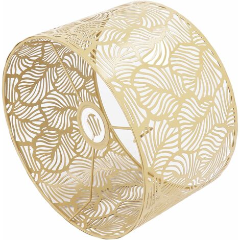SJLERST Abat-jour Moderne Style Simple Creusé Conception Lumière Couverture Décoration de La Maison pour E14 E27 Ampoules (Or) Abat-jour