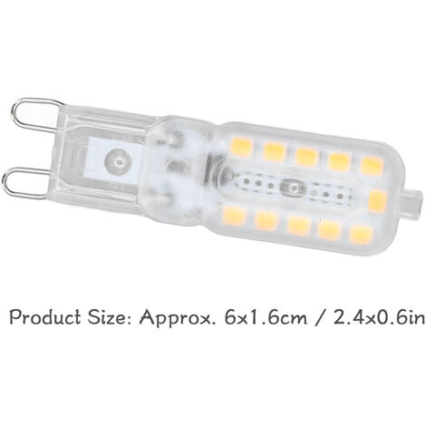 SJLERST G9 LED Dimmable Blanc Chaud Ampoule LED G9 5W  Halogène Lumière Lampe LED G9 360°Larges Angle de Faisceau 22  2835 SMD,6pcs