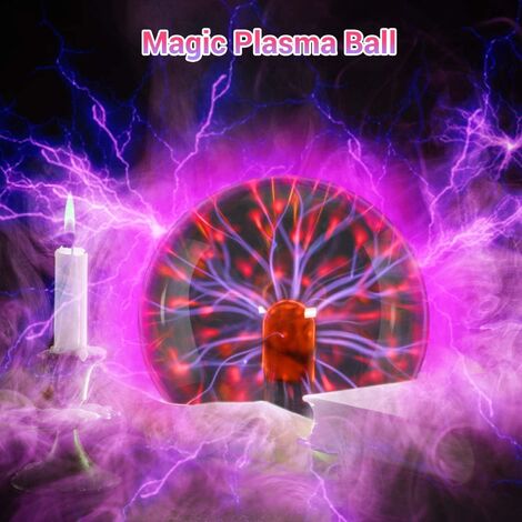 Theefun 8 Pouces Boule Plasma Magique, Lumière de Boule Touch