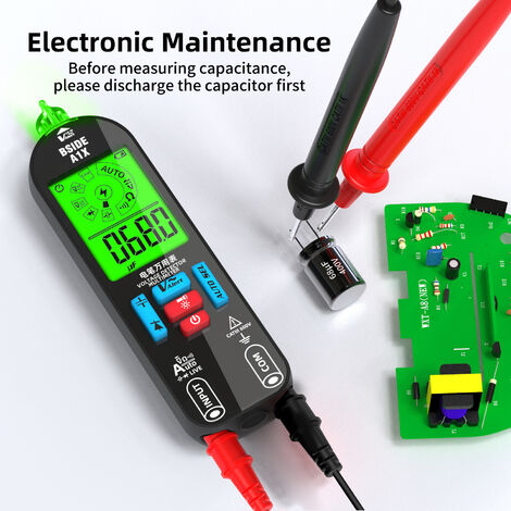 BSIDE Multimètre testeur détecteur tension voltmètre numérique