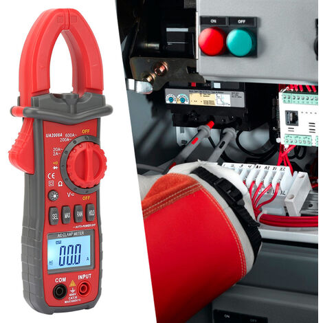 Multimètre Numérique 3 En 1 Avec Pince Ampèremètre - Écran LCD Couleur, 6000 Points, Mesure Tension/capacité/résistance