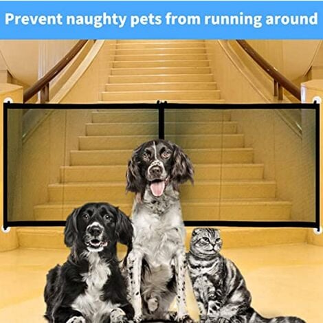 Porte magique pour chiens Portail d'escalier pliable pour animaux