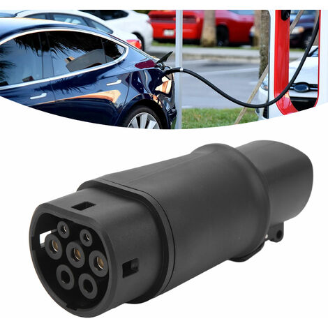 SJLERST Adaptateur de chargeur de voiture 250VAC 32A, Portable, étanche IP67, pour poste de charge J1772, remplacement pour Tesla modèle 3 Y S X