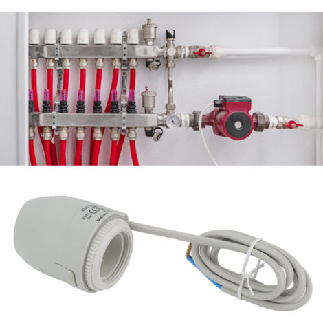 Sjlerst – Actionneur thermique électrique pour vanne de chauffage au sol – Étanchéité IP54 – Puissance 2W – Installation rapide et simple