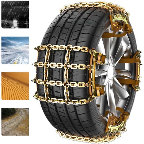 Chaîne de pneus de voiture en caoutchouc, antidérapante, universelle, pour  la neige et la boue - AliExpress