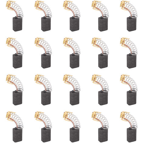 SJLERST 20pcs Balai en charbon, charbon moteur, 6mm x 10mm x 15mm pour outils électriques comme ponceuse d'angle (1/5)