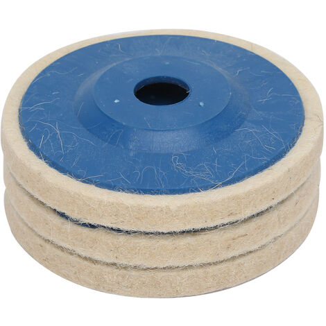 5 Roues De Polissage Laine 125mm - Pour Meuleuse D'Angle - Trou 22mm - ATOPLEE