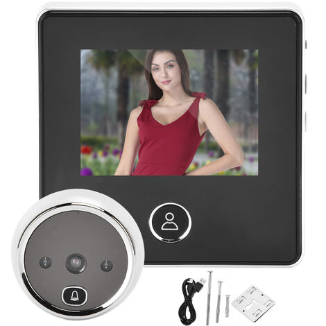Camra de sonnette vido, visionneuse de porte numrique grand angle 0.3MP HD 90 pour la scurit domicile (1/5)