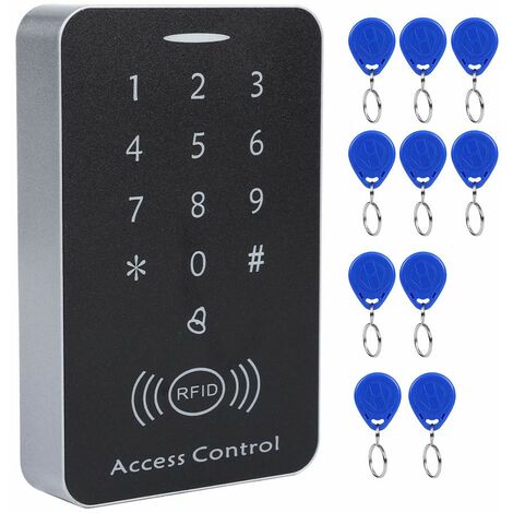 Serrure de Porte, RFID Autonome de Lecteur de Cartes de contrle d'accs avec Clavier numrique et avec 0 Cartes pour Maison/Appartement/Bureau etc