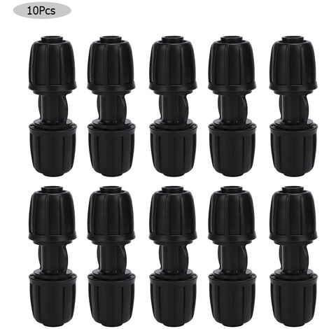 Sjlerst – Lot de 10 connecteurs d'eau droits pour irrigation goutte à goutte – Diamètre 16mm – Installation facile sans outil – POM durable (1/5)