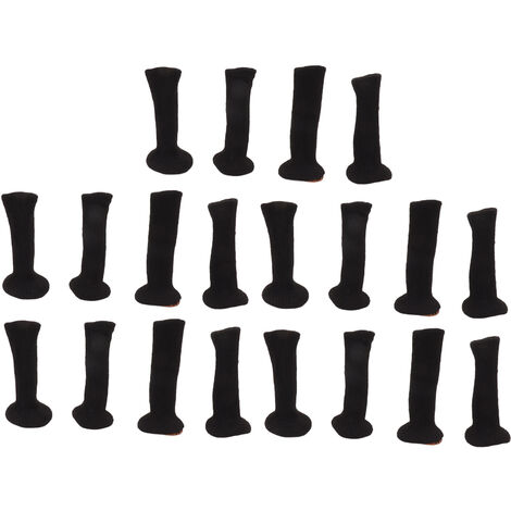 SJLERST Housse de Protection pour pieds de Table, 20 pièces, feutre épais en Silicone, pour meubles, pieds de chaise, protecteur de sol, noir pur (1/5)