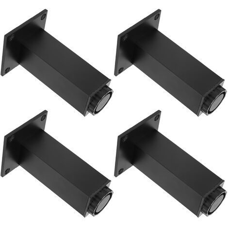 SJLERST 4 pièces en alliage d'aluminium pieds réglables canapé-lit pied jambes Support pour placard armoire meubles accessoires120mm (1/5)