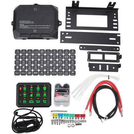 Panneau de commutation à 12 gangs, 12V à 24V, étanche IP65, couleur RGB, universel (1/5)