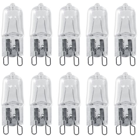 Lot de 10 ampoules halogènes G9 120V 40W, lumière chaude blanche et lumineuse pour maison, remplacement de l'éclairage (1/5)