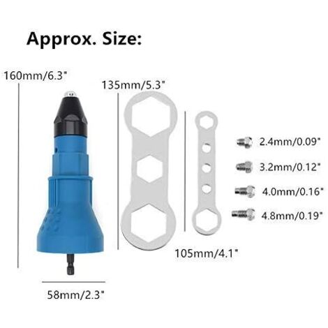 Riveteuse électroportative Pistolet à rivets sans fil Kit d'outil de