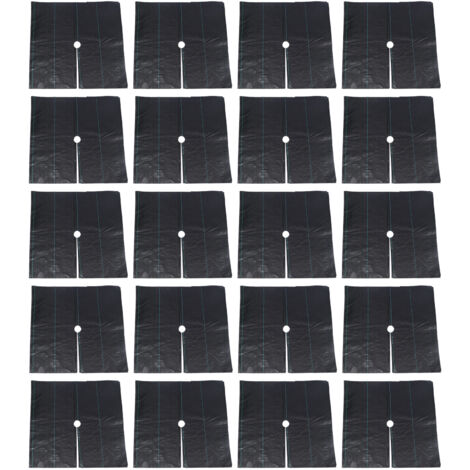 90g 0.8m pièce taillée à ouverture 20pcs Tissu anti-herbe perforé noir, respirant et perméable à l'eau, tapis anti-herbe pour jardin fruitier (1/5)