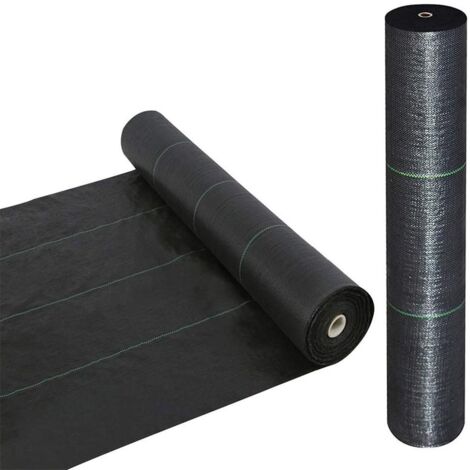 Barrière contre les mauvaises herbes, tissu de paysage, couverture de sol robuste, tissu anti-mauvaises herbes, couverture d'allée Durable, tapis d'extérieur contre les mauvaises herbes (1/5)