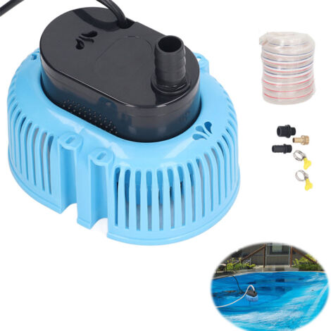 Pompe Submersible 3000L/H - Pour Piscine, Cave Ou Jardin - Tuyau 16 Pieds + Câble 25 Pieds - Arrêt Automatique - Orange