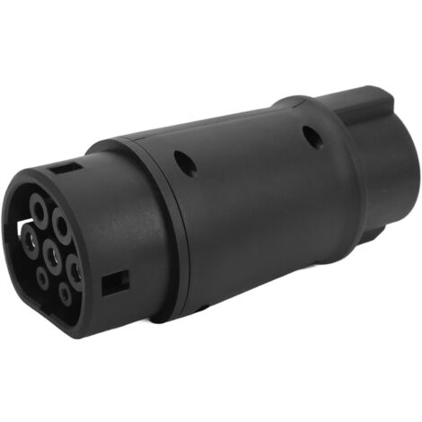 SJLERST Adaptateur de Charge pour Véhicule Électrique de Type 1 à Type 2, Connecteur EV, 16‑32A 220‑250V pour Véhicules US to EU Standard
