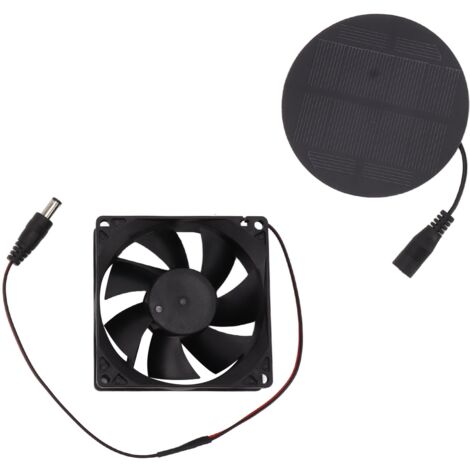 SJLERST Ventilateur de panneau solaire 3W, Mini ventilateur d'extraction solaire à faible bruit et économie d'énergie pour poulailler et serre (1/5)