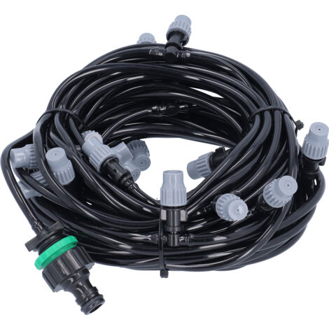 SJLERST Tuyau d'irrigation de 15m / 49.2ft 4/7 avec système de 20 têtes de pulvérisation (1/5)
