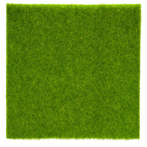 SJLERST Ornement de Jardin Miniature Synthétique DIY Artisanat Pot Herbe Artificielle Pelouse Plastique (15 x 15cm) (1/5)