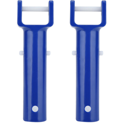 SJLERST 2Pcs V Forme Bleu Remplacement De Manche De Brosse De Piscine, Accessoires De Piscine (1/5)