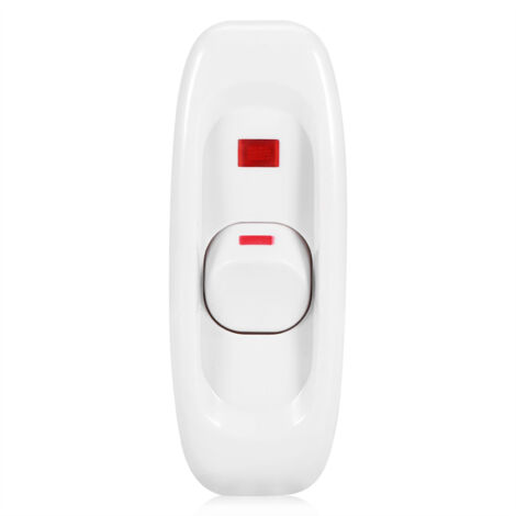 Interrupteur de cordon de bureau en ligne AC 250V 10A ON/OFF avec voyant lumineux LED Blanc (1/5)