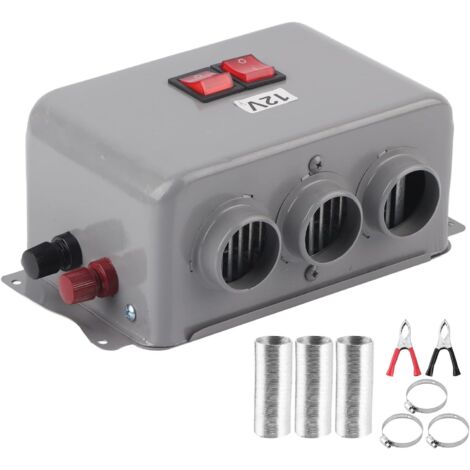 SJLERST Chauffage pour Voiture Chauffage de voiture 12 V Compact 3 trous 600W-800W chauffage rapide plus chaud gel éliminant le dégivrage désembueur à faible bruit (1/5)