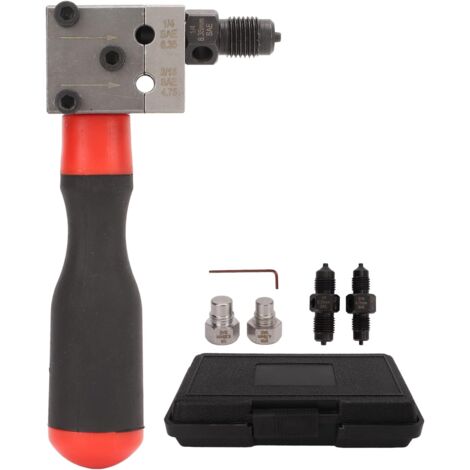 Sjlerst – Outil d'évasement de tuyau de frein en cuivre 3/16po 1/4po – Évasement simple et double – Matériau métallique durable – Pour espaces restreints