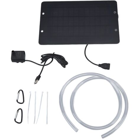 SJLERST Fontaine solaire 6V 10W, fontaine de bain d'oiseaux, Interface USB avec pompe à eau, fontaine d'eau solaire pour Patio, jardin, bain d'oiseaux (1/5)