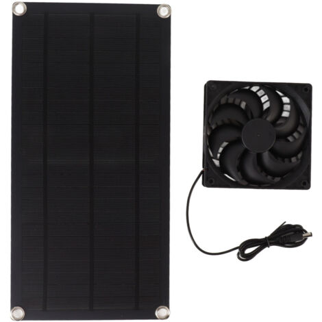 SJLERST Ventilateur à énergie solaire Portable en silicium monocristallin 10W IP65, ventilateur d'extraction étanche pour camping-car 18V (1/5)