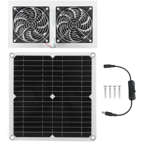 Sjlerst Kit De Ventilateur De Panneau Solaire W Ipx Tanche Faible Bruit Efficace