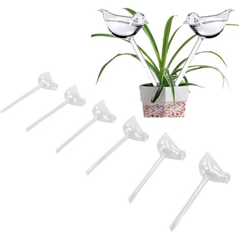 SJLERST 6Pcs Irrigation Goutte à Goutte Kit,Abreuvoir automatique en forme d'oiseau pour plantes, dispositif d'arrosage en verre pour jardin intérieur et extérieur, Micro Irrigation Goutte à Goutte Ja (1/5)