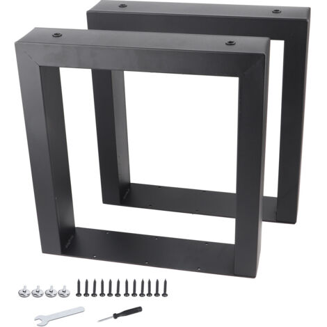 Set de 2 Pieds de Table DIY avec Embouts de Protection 55 - 75 x 72 cm