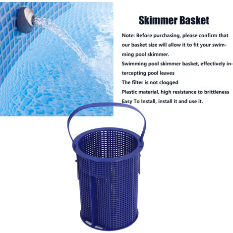 Lot De 2 Paniers Skimmer Piscine ABS 19x14,5x11 Cm – Panier Filtre Remplacement Écumoire Hors Sol, Anti-Débris Feuilles
