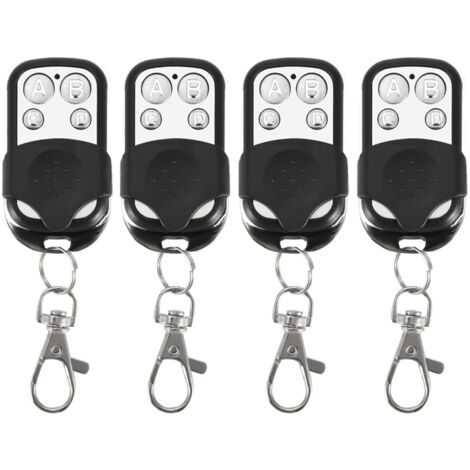 SJLERST Porte-clés de télécommande sans fil, clonage universel, pour porte de Garage de voiture, 433.92mhz, 4 pièces (1/5)
