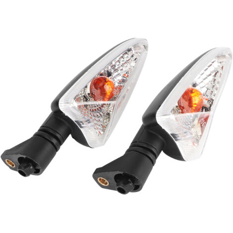 Clignotants Moto LED Transparents - 36 Mm - Pour Aprilia SR Motard 125, Shiver, BMW GS, Triumph...